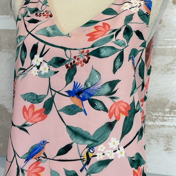 Finn & Grace pink Floral & Bird blouse size small (nwt) - Picture 3 of 5